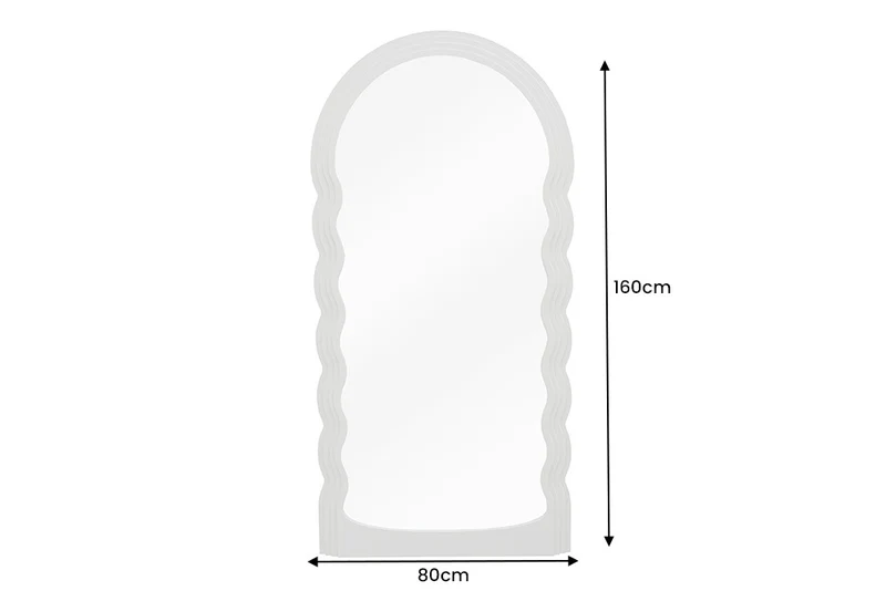 Extravaganter Rundbogen Design Spiegel 160x80cm FORMOSA greige