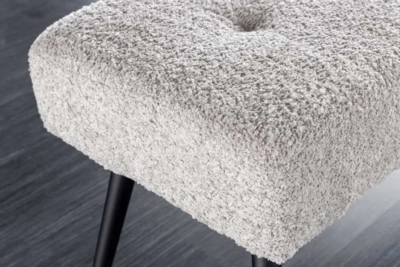 Moderne Sitzbank BELLE 100cm champagner Bouclé Interieur-Tipp