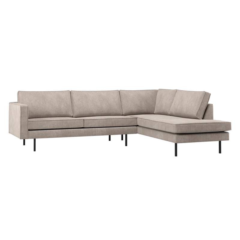 Rodeo ecksofa rechts cord dunkelsand