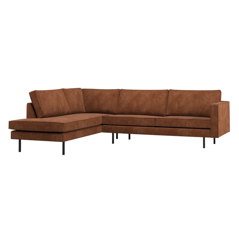 Rodeo ecksofa links cord rostbraun