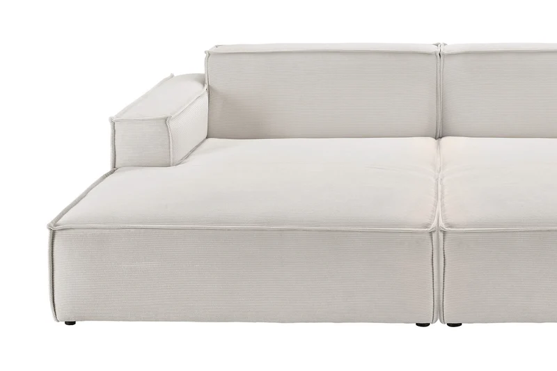 KAWOLA Big Sofa SAMU Feincord silber
