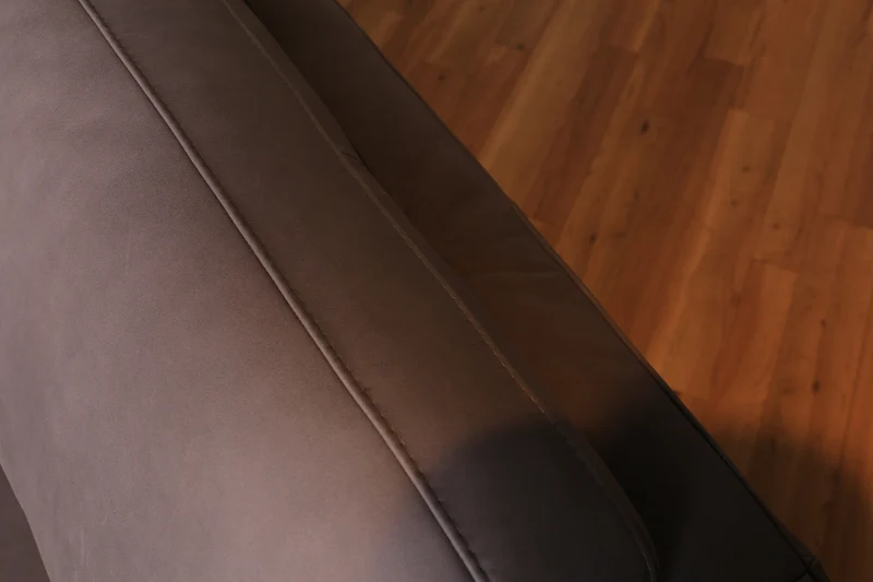 KAWOLA Sofa Deside 3-Sitzer Leder Pallino grau 225x100x82cm (B/T/H)
