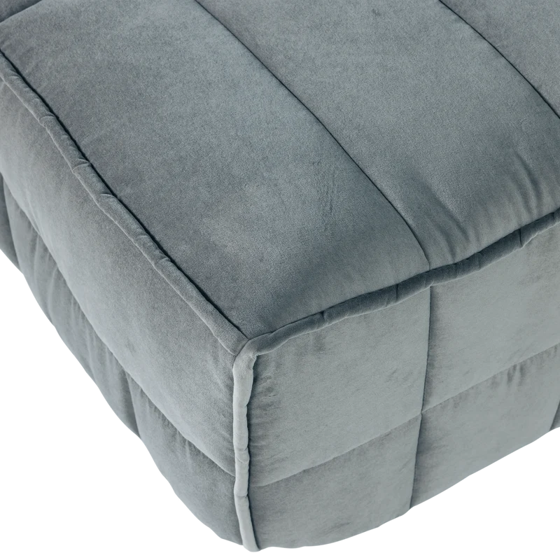 Cluster hocker samt turquoise blau
