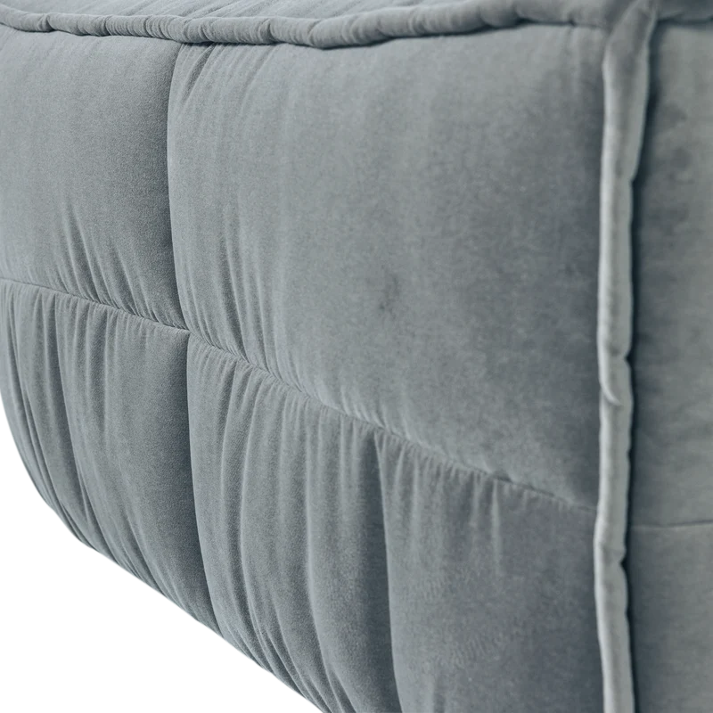 Cluster hocker samt turquoise blau