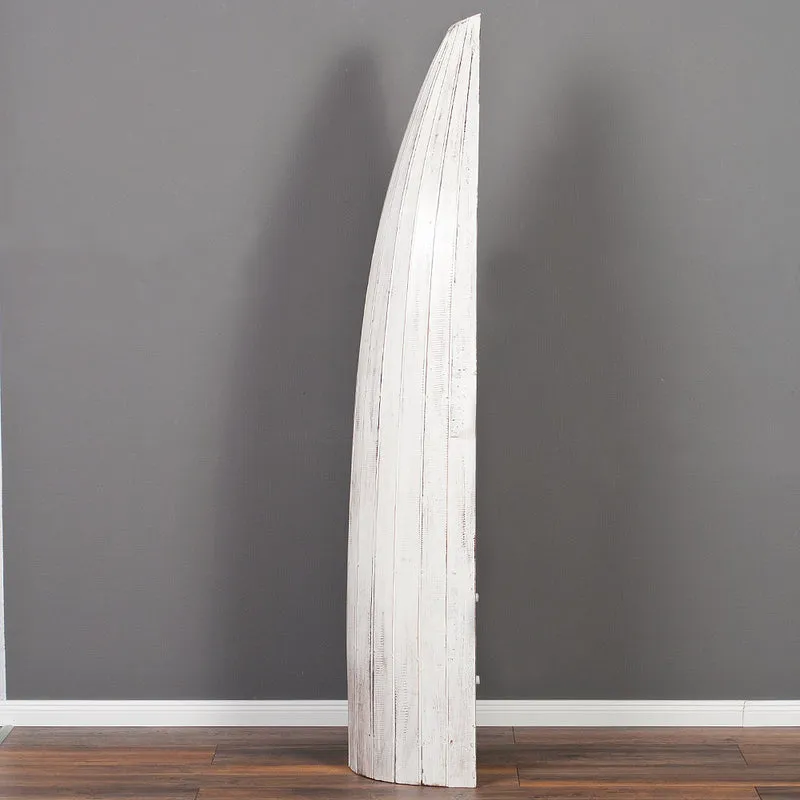 Massivholz Bootsregal / Bücherregal LACI White Wash 195cm
