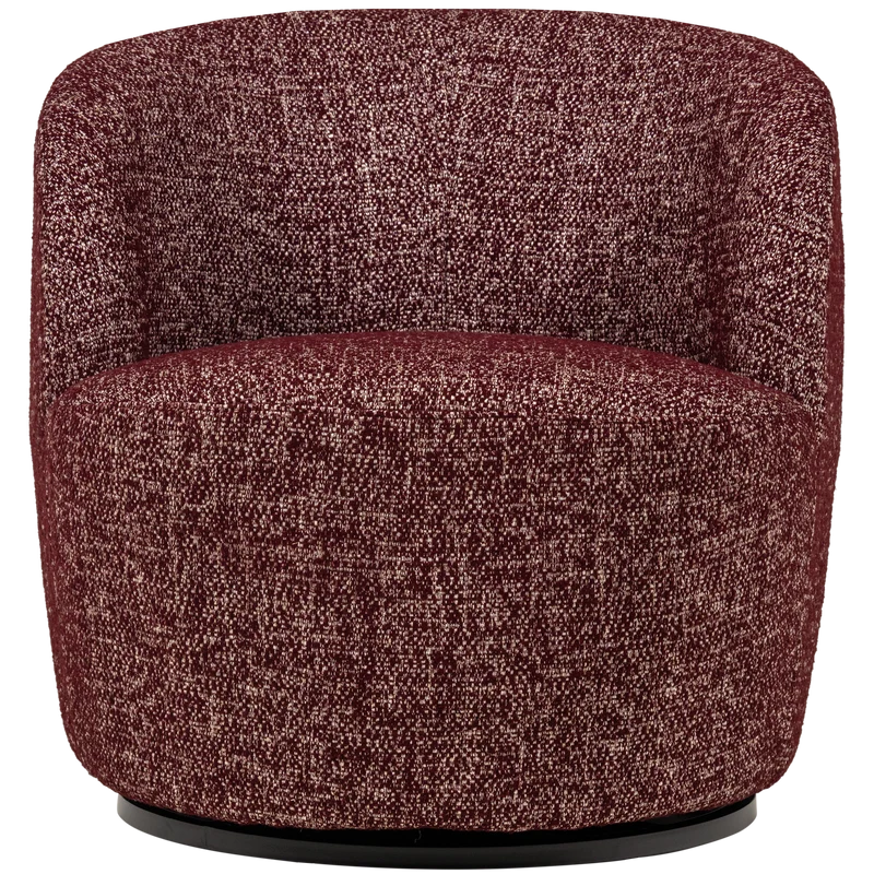 Serra drehfauteuil bordeauxrot melange