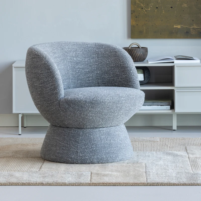 Shuffle drehfauteuil grau melange