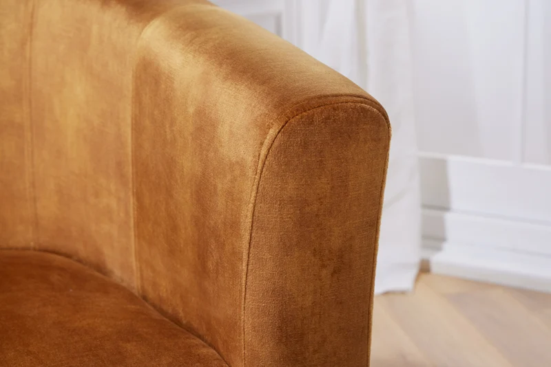 Bequemer Cocktail-Sessel POLTRONA Samt senfgelb