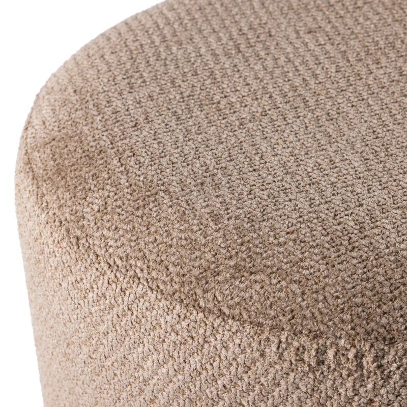 Islen hocker with drehfuss bouclé braun
