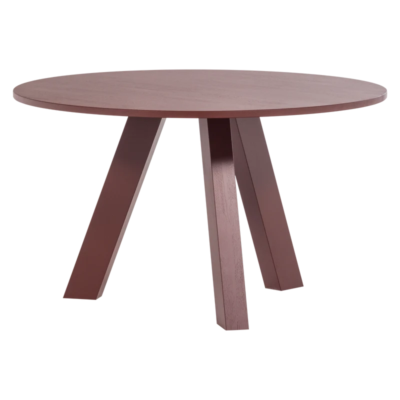 Rhonda esstisch ø129 cm eiche bordeauxrot