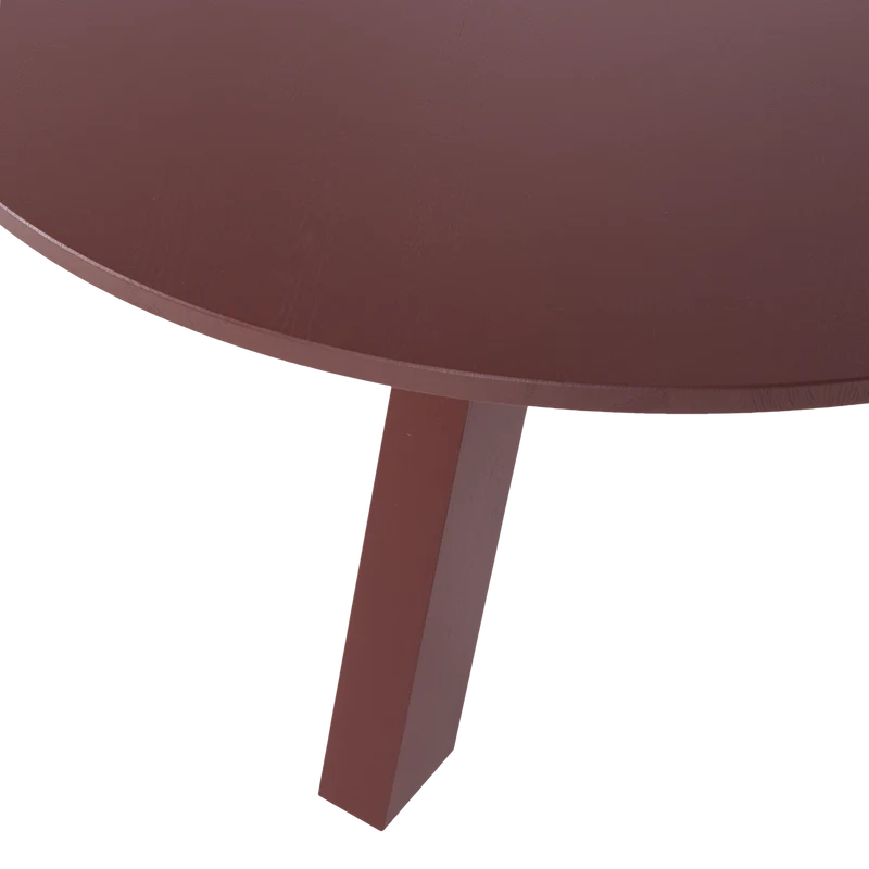 Rhonda esstisch ø129 cm eiche bordeauxrot