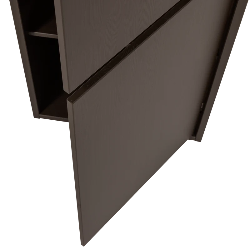 Meggy schmaler ablageschrank 55 cm kiefer mittelbraun