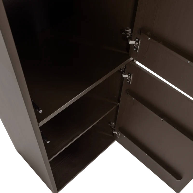 Meggy schmaler ablageschrank 55 cm kiefer mittelbraun