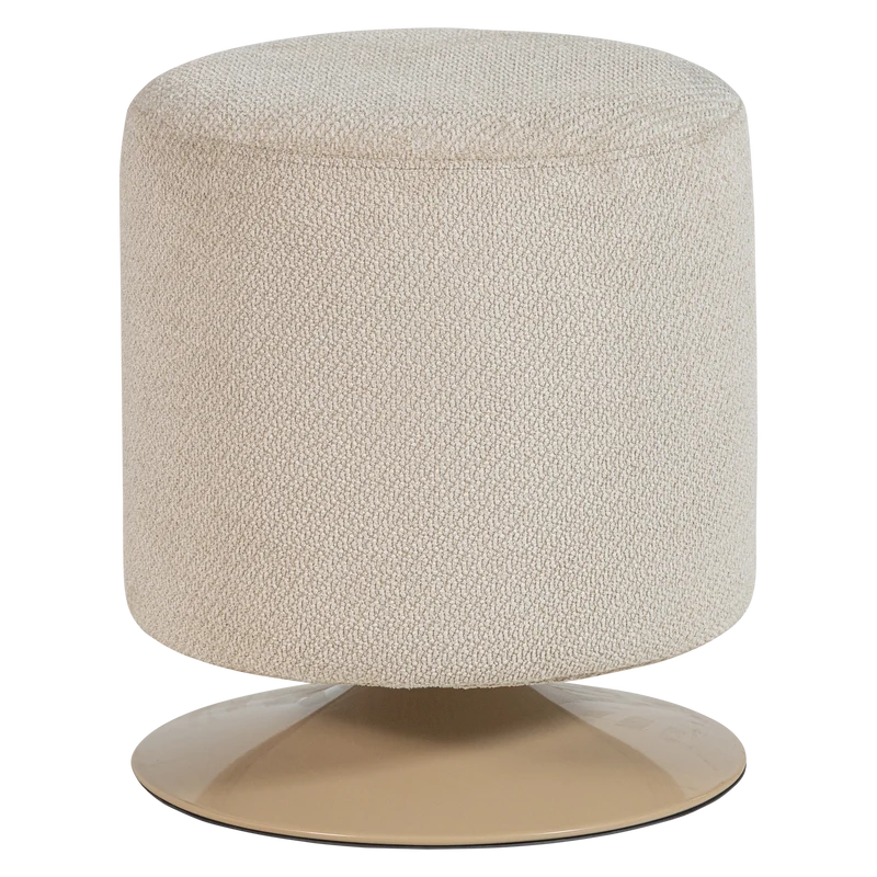 Islen hocker mit drehfuß bouclé beige