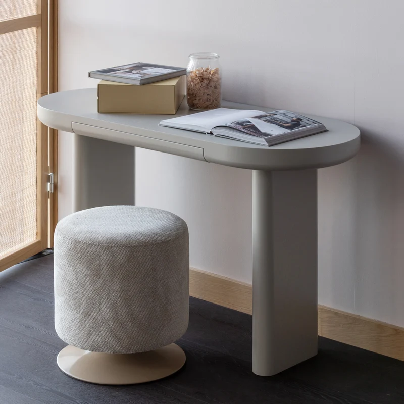 Islen hocker mit drehfuß bouclé beige