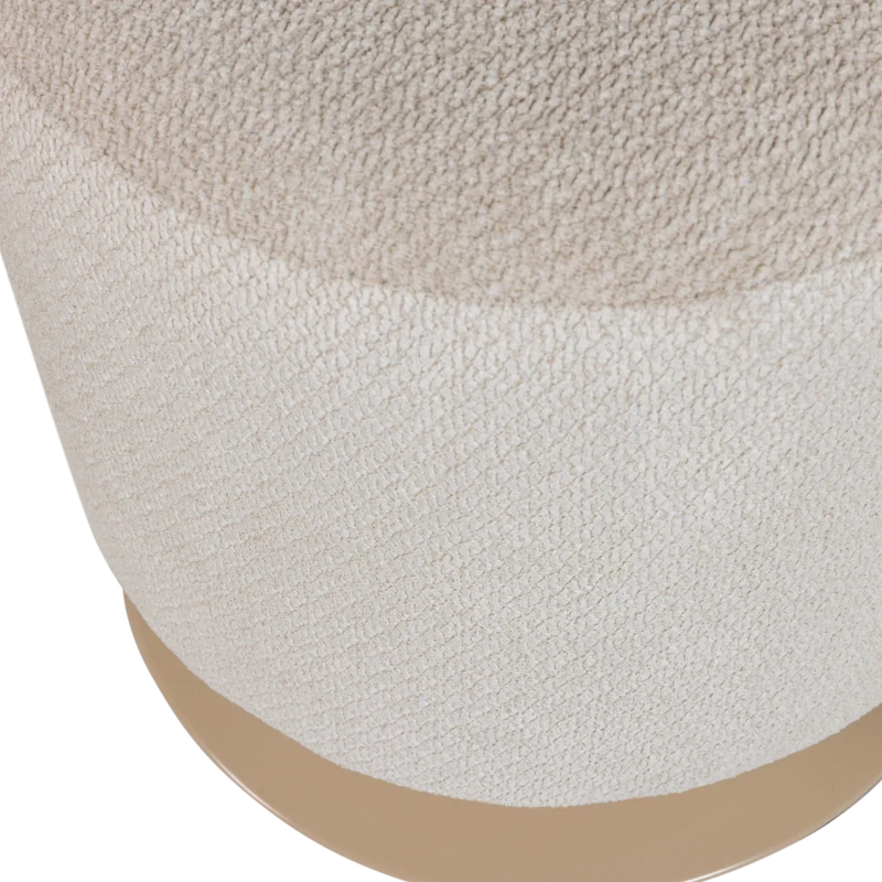 Islen hocker mit drehfuß bouclé beige