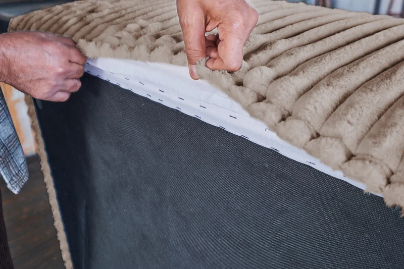 KAWOLA Modulsofa WIOLO SOFT 4 Module 4 Rückenkissen Weicher Breitcord taupe