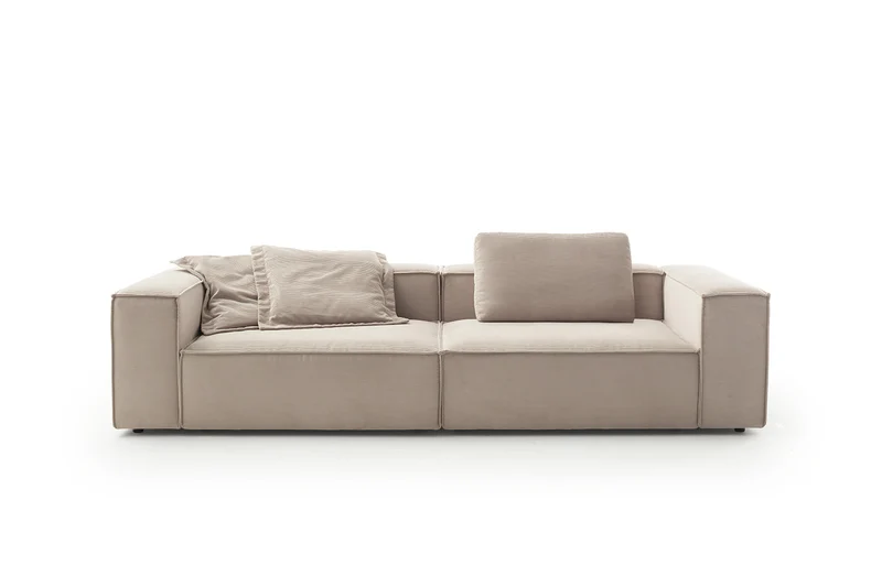 KAWOLA Sofa CARMO 3-Sitzer Feincord beige