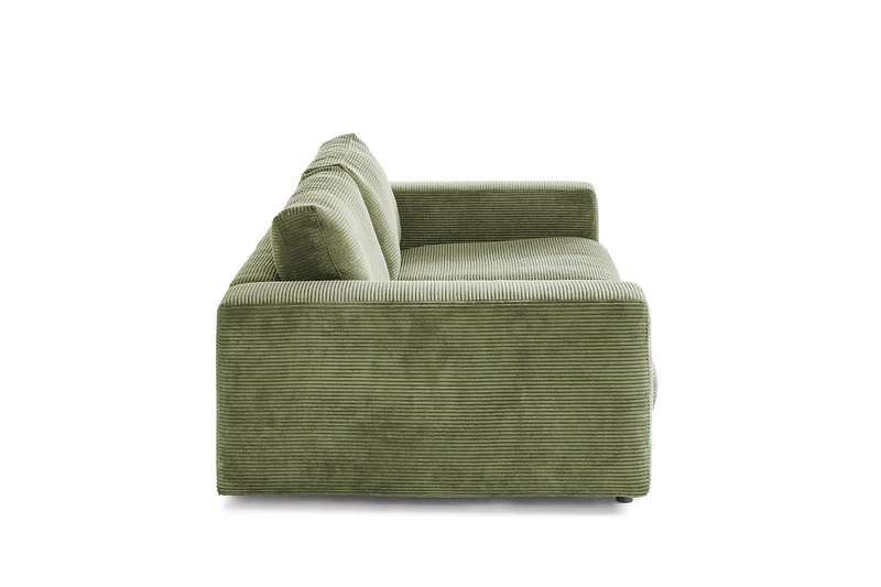 KAWOLA Sofa MADELINE 2-Sitzer Cord olivgrün