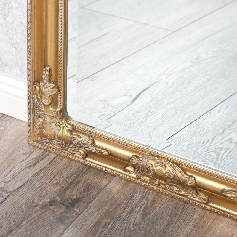 Eleganter Barock-Spiegel BESSA 80x60cm gold-antik Holzrahmen