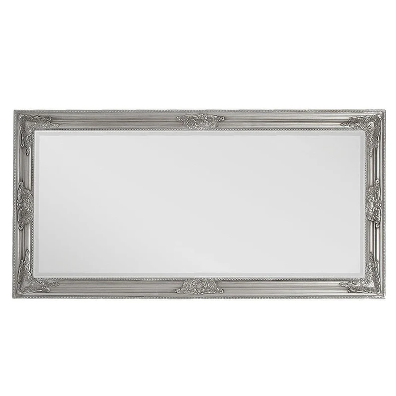 Eleganter Barock Spiegel BESSA 160x60cm silber-antik Holzrahmen