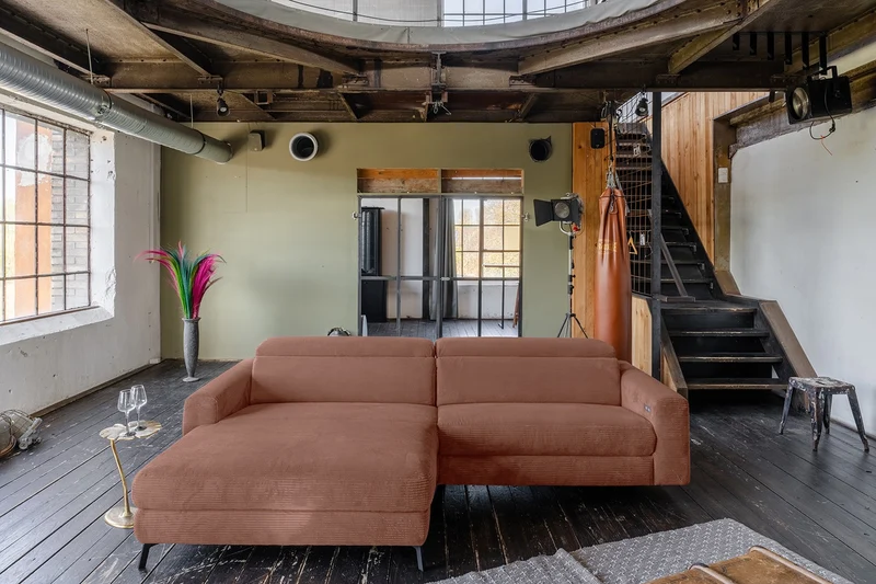 KAWOLA Sofa LAISKA Ecksofa Cord rost