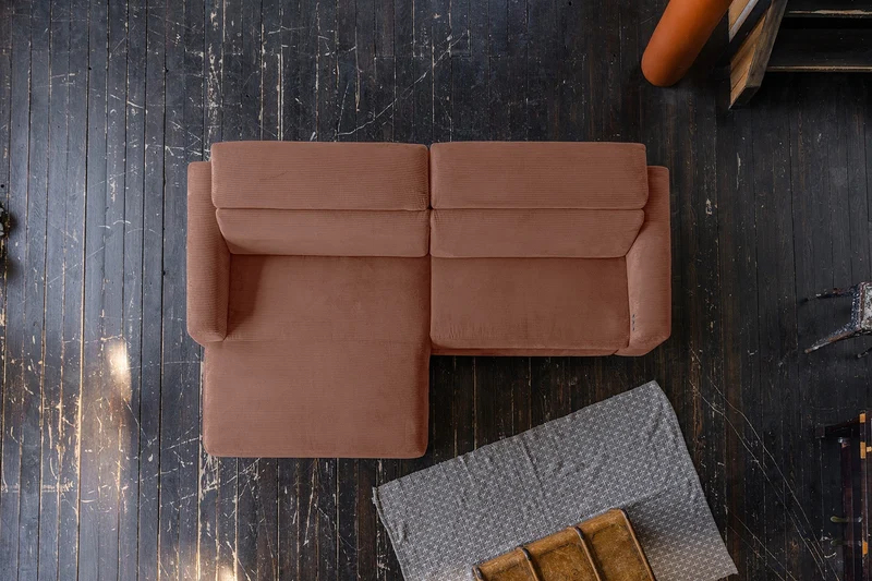 KAWOLA Sofa LAISKA Ecksofa Cord rost