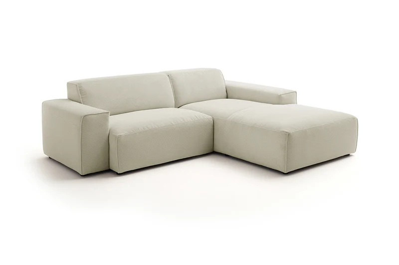 KAWOLA Sofa RANI Ecksofa Feincord beige