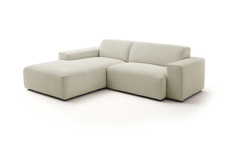 KAWOLA Sofa RANI Ecksofa Feincord beige
