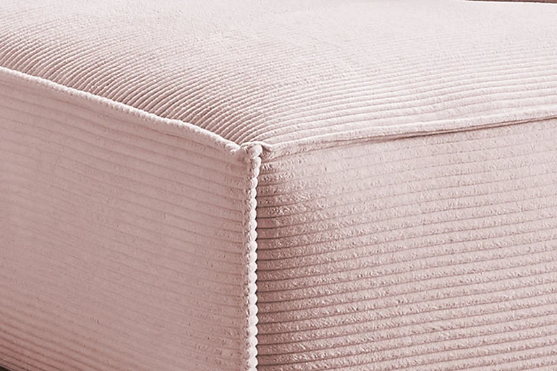 KAWOLA Sofa SAMU Ecksofa Cord rosa
