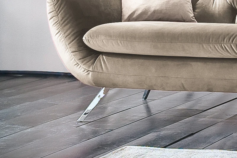 KAWOLA Sofa CHARME Velvet sand