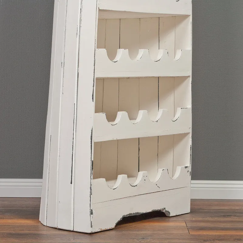 Massivholz Weinregal VINO ca. H200cm Antique-White Bootsregal
