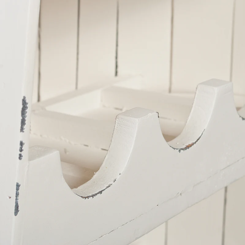 Massivholz Weinregal VINO ca. H200cm Antique-White Bootsregal