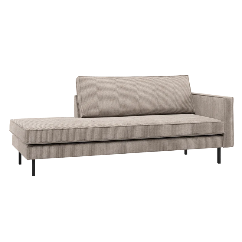 Rodeo daybed rechts cord dunkelsand