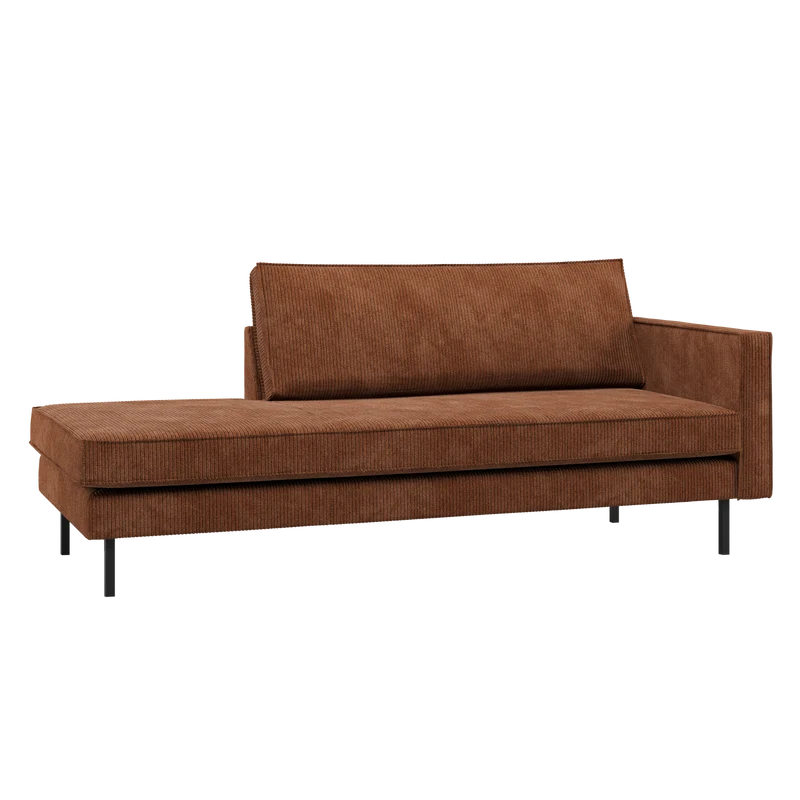 Rodeo daybed rechts cord rostbraun