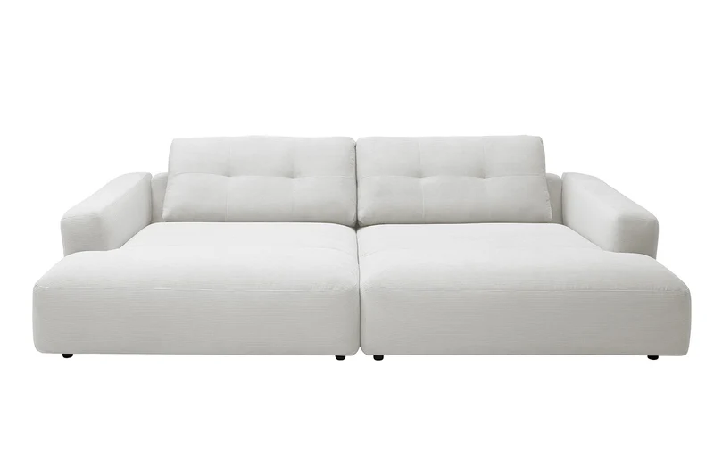 KAWOLA Big Sofa MIKA Feincord weiß