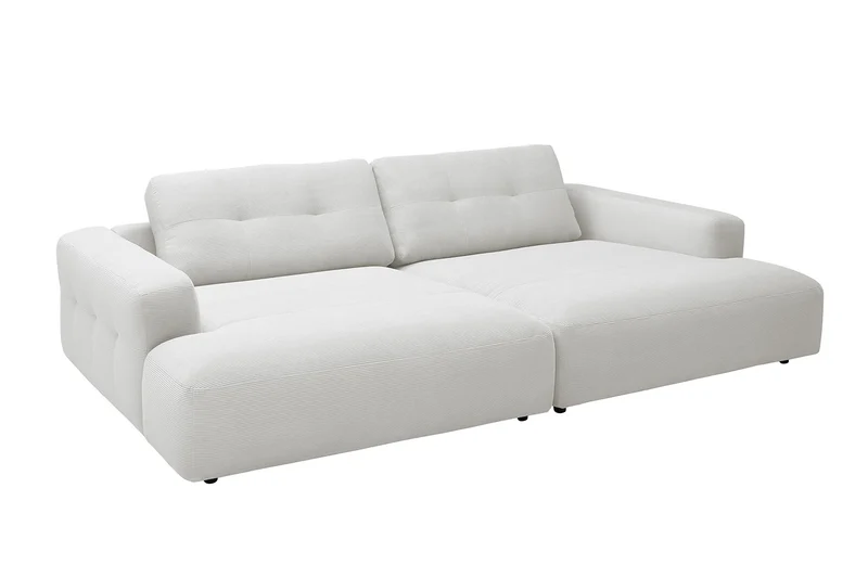 KAWOLA Big Sofa MIKA Feincord weiß