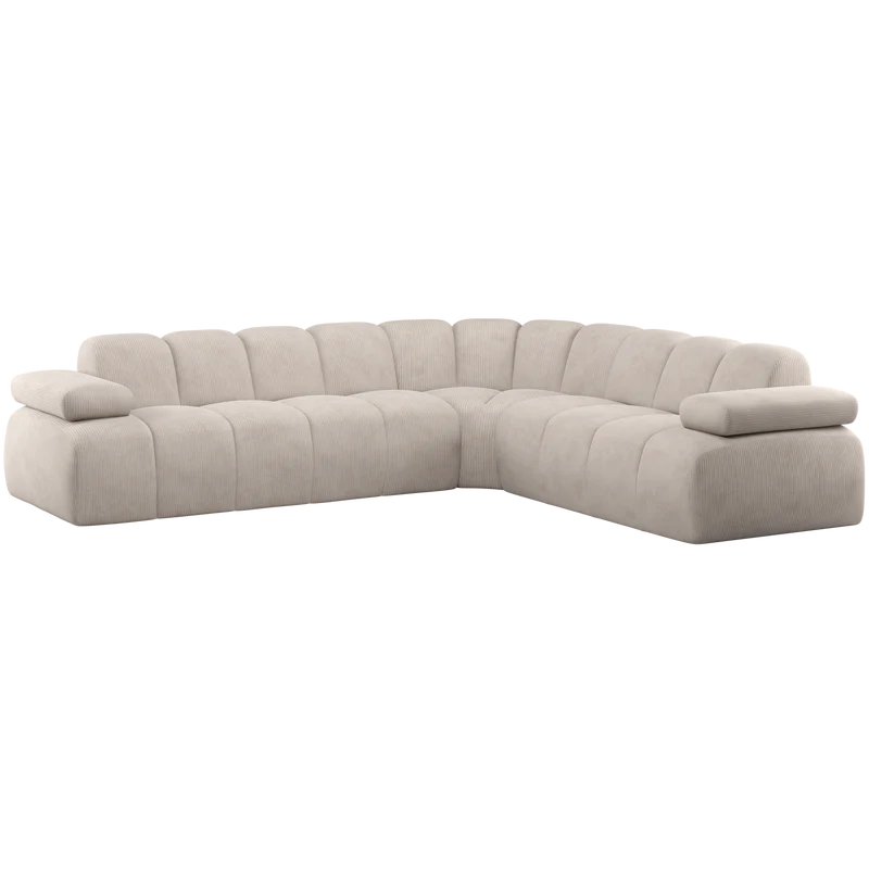 Mojo ecksofa rechts cordstoff ecru