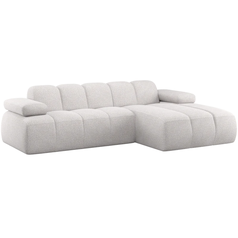 Mojo chaise longue bank rechts bouclé ecru melange