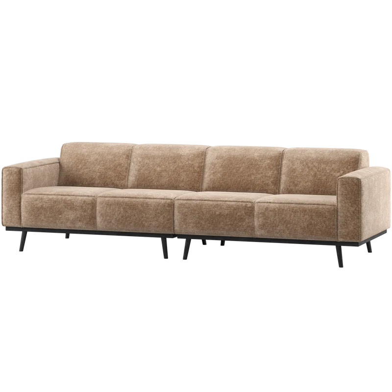 Statement 4-sitzer sofa 280 cm chenille samt taupe
