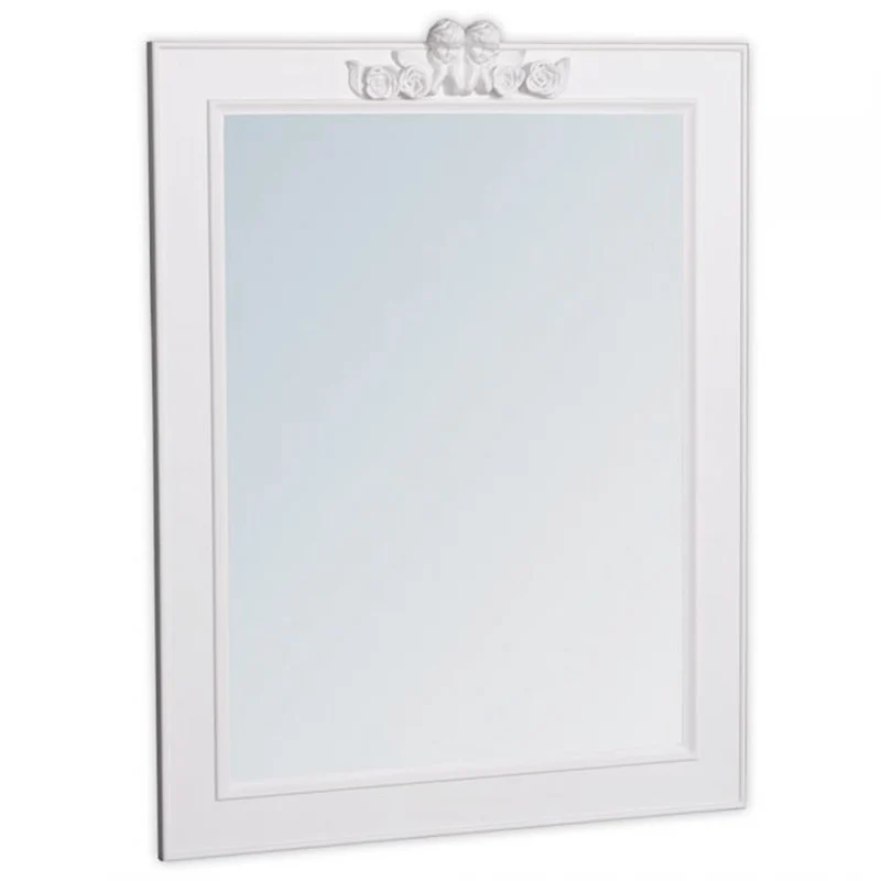 Weißer Spiegel ANGELO 78x60cm Engel-Ornament