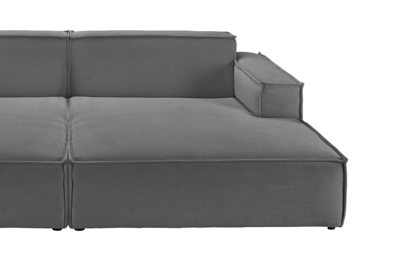 KAWOLA Big Sofa SAMU Feincord anthrazit