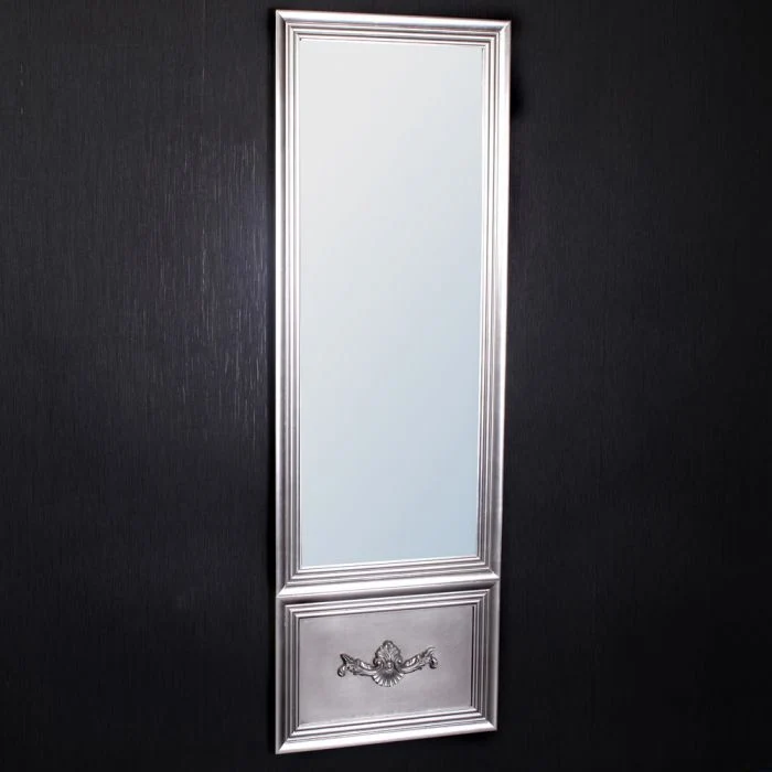 Barock Spiegel IMPRESS silber 180x60cm Holzrahmen