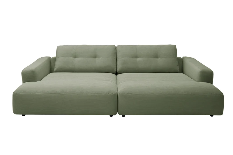KAWOLA Big Sofa MIKA Feincord olivgrün