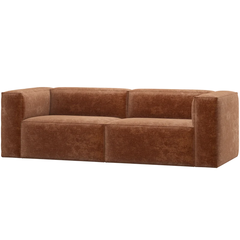 Bean 3,5-sitzer sofa chenille-samt terra