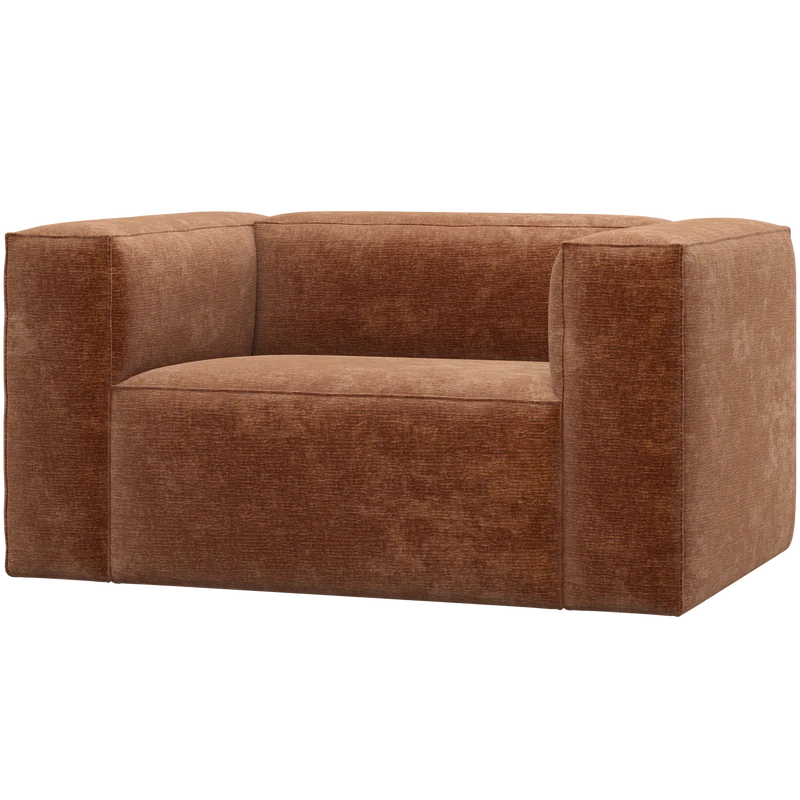 Bean sessel chenille-samt terra