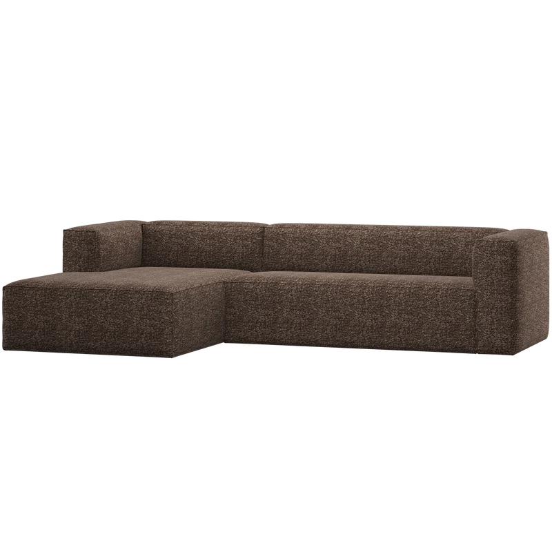 Bean ecksofa links braun melange