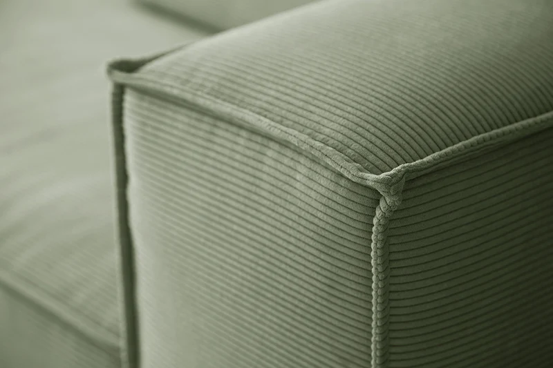 KAWOLA Sofa CARMO 3-Sitzer Feincord olivgrün