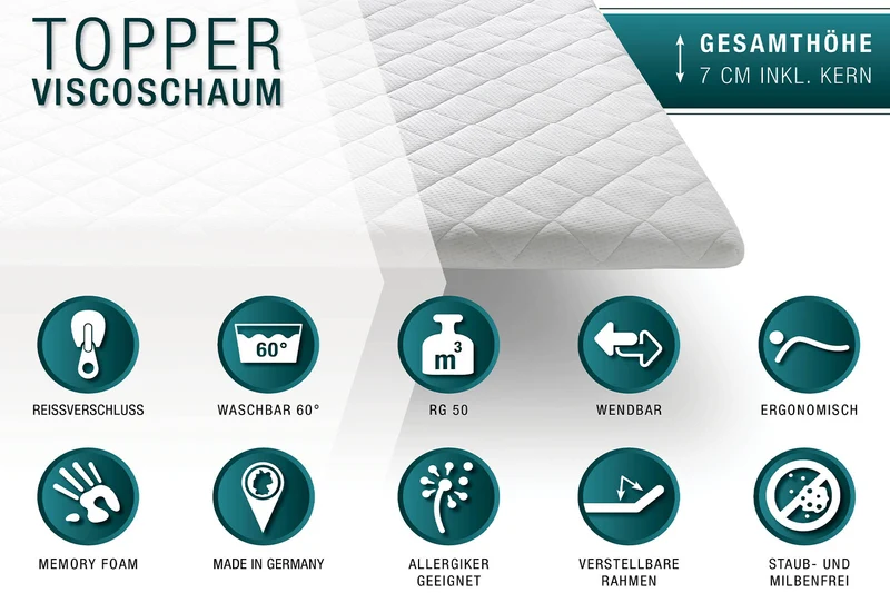 KAWOLA Topper SOLO Viscoelastischer Schaum