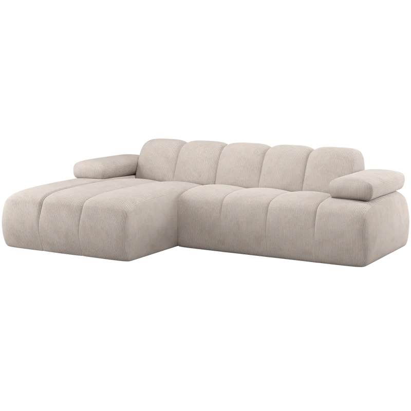 Mojo chaise longue bank links cordstoff ecru